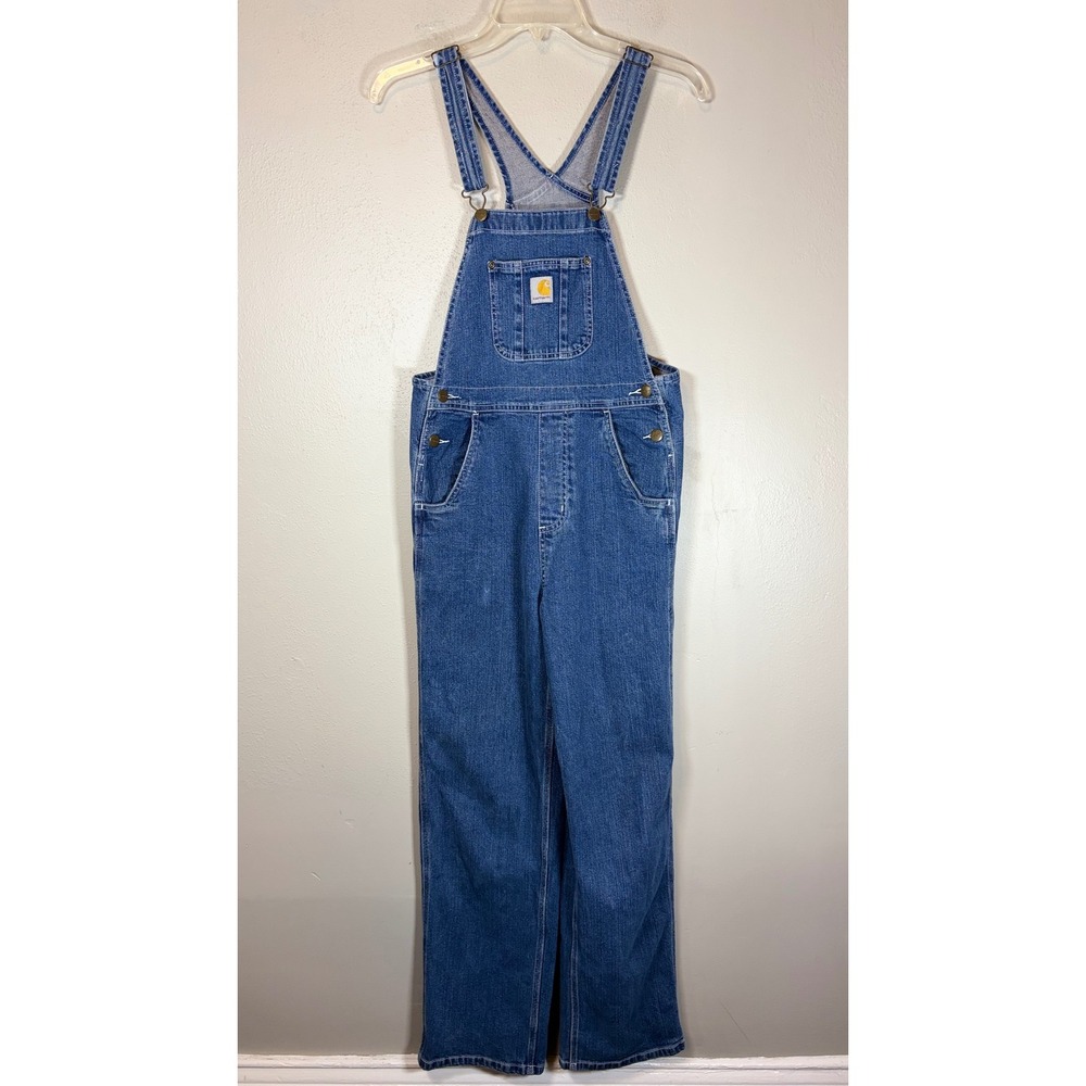 Vintage Carhartt Denim Overalls Size 14 Girls Heart Button Workwear‎ Retro Kids